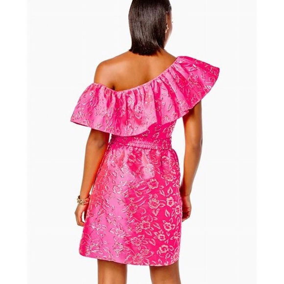 Lilly Pulitzer Pink and Gold Floral Dress - Picture 2 of 6